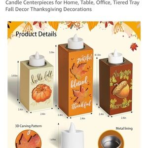 Fall Themed LED Candle Centerpieces